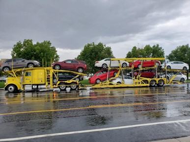 One of our carriers with ten cars on it